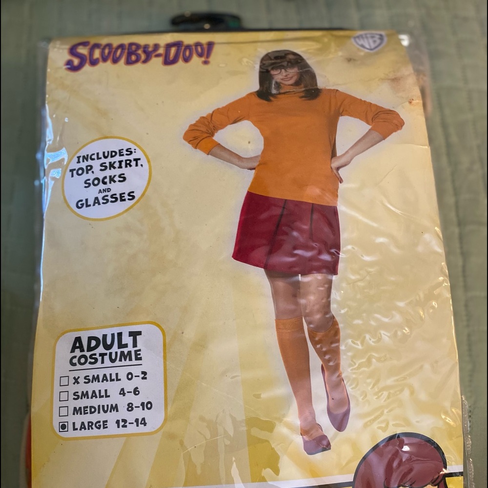 Velma costume from scooby doo. Adult size 12-14